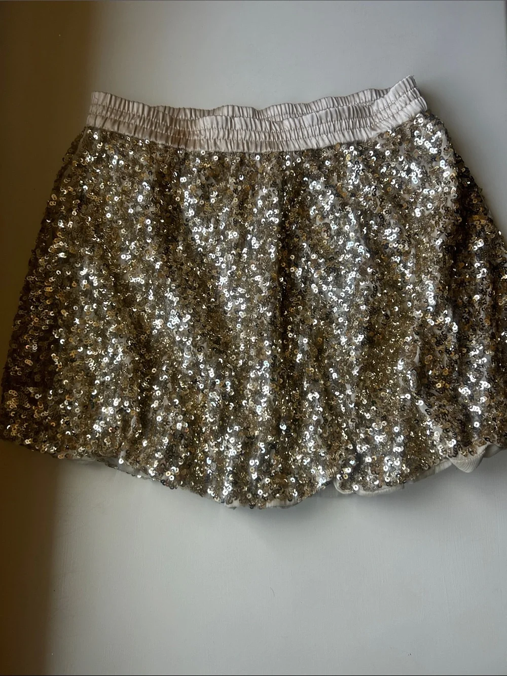 GAP kids Sequined Gold Skirt- Large/10